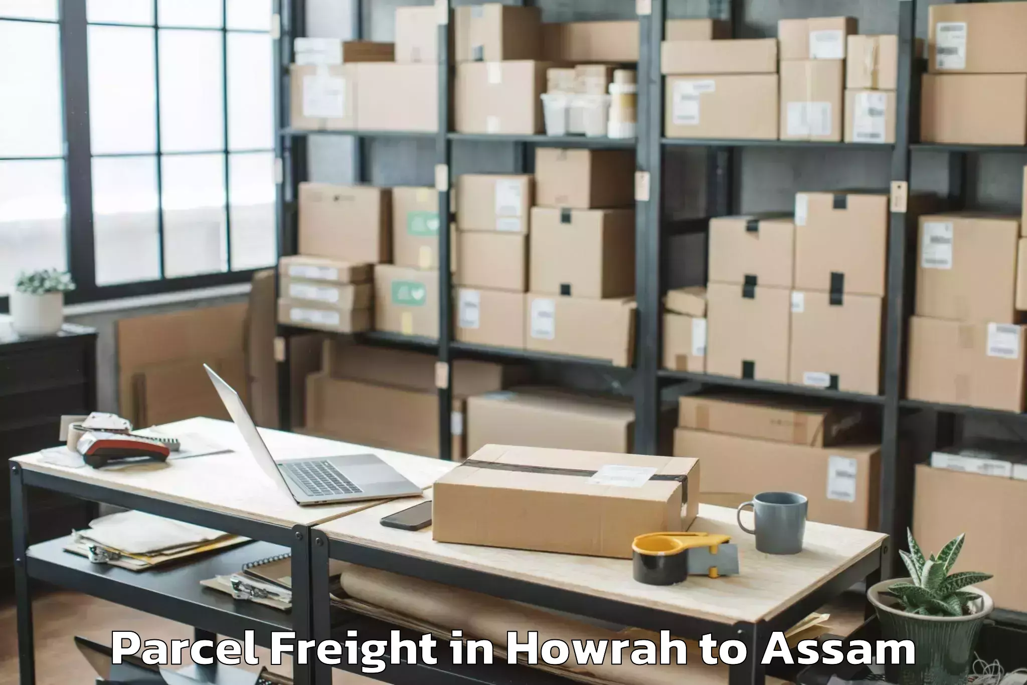 Affordable Howrah to Numaligarh Parcel Freight